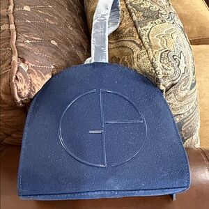 Giorgio Armani Navy Pouch with Gold Accents